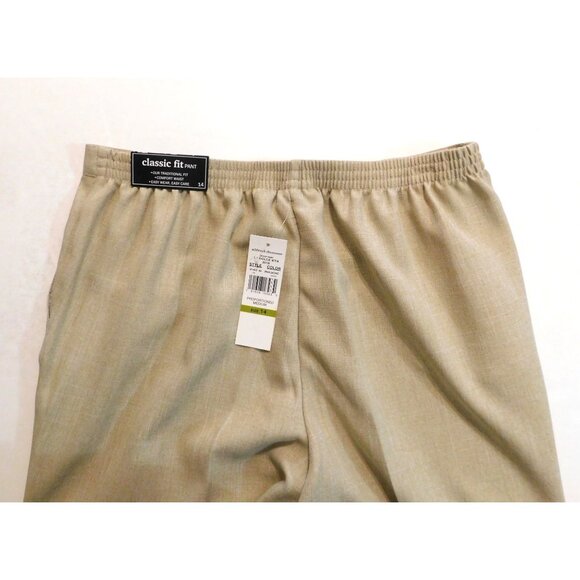 Alfred Dunner La Dolce Vita 2 Pc Pant Suit Beige Long Sleeve Jacket 16 Pants 14 - Picture 12 of 16